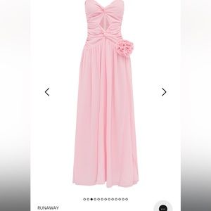 Runaway the Label Rosette gown- cutout maxi dress